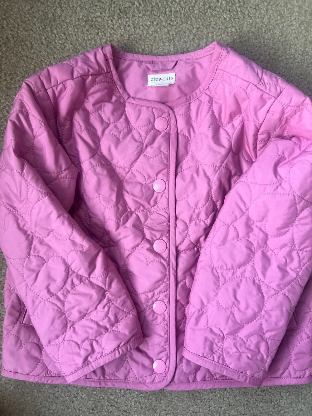 Crewcuts Pink Quilted Heart Puffer Jacket - Minimal Wear!